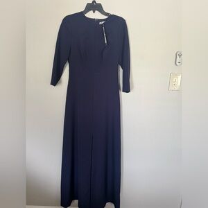 NWT- Kay Unger size 4 Hannah Gown Evening Dress Navy Blue